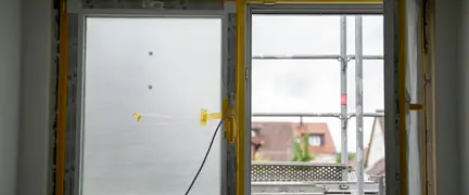 Ventana nueva durante la instalación